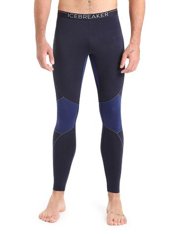 Icebreaker BodyfitZone™ Merino 260 Zone Thermal Miesten Leggingsit Laivastonsininen Kuninkaallinen Sininen Laivastonsininen | FI 1137VRWD